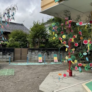 七夕飾り&すいかわり
